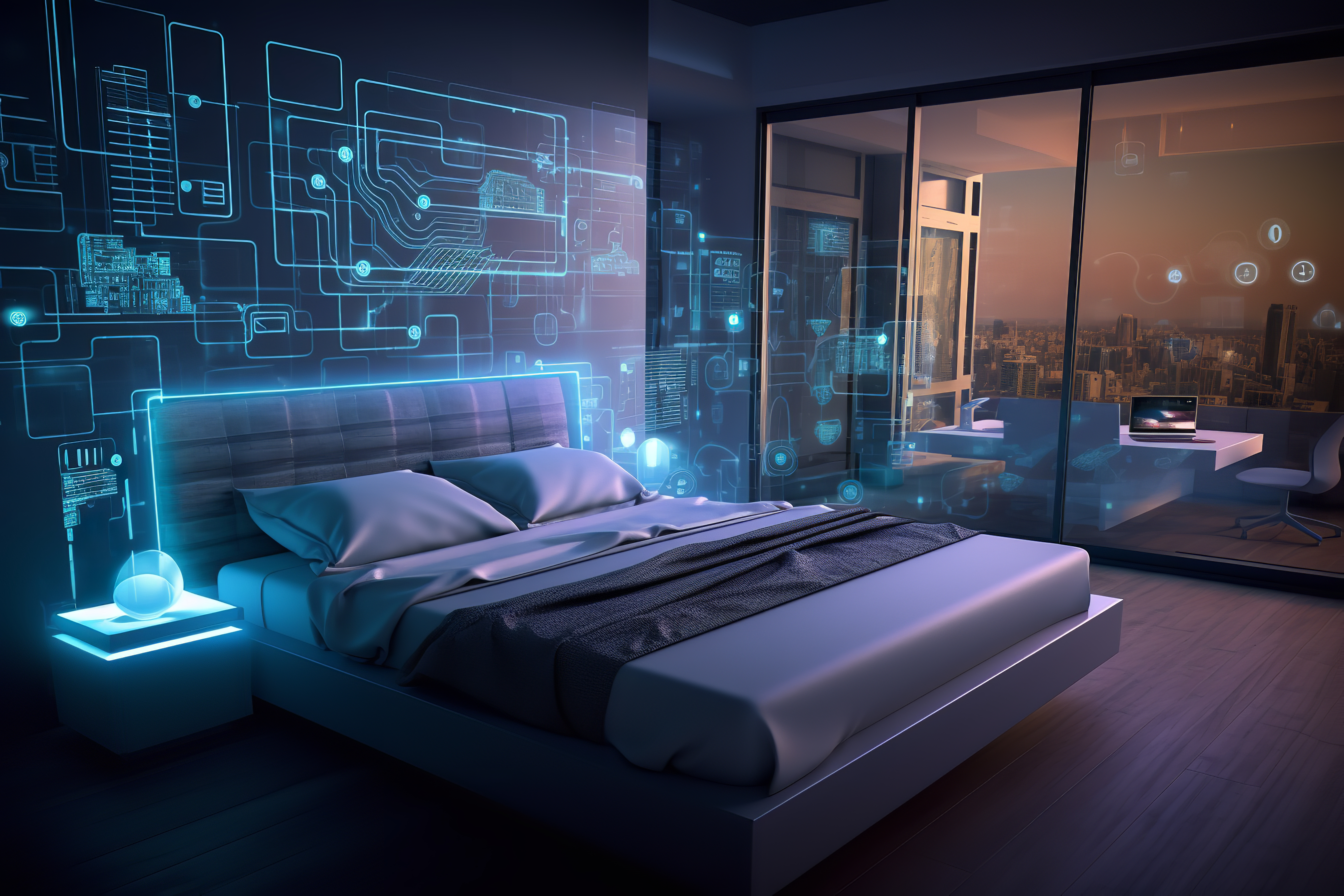 Quarto premium com automação SIAH
